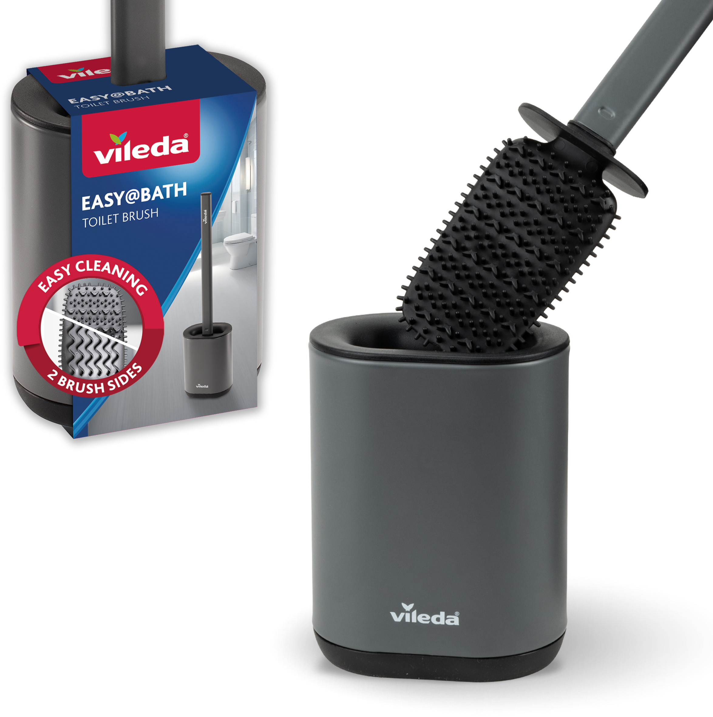 Vileda Silikon Toilettenbürste mit Edelstahlgriff Vileda Silikon Toilettenbürste mit Edelstahlgriff