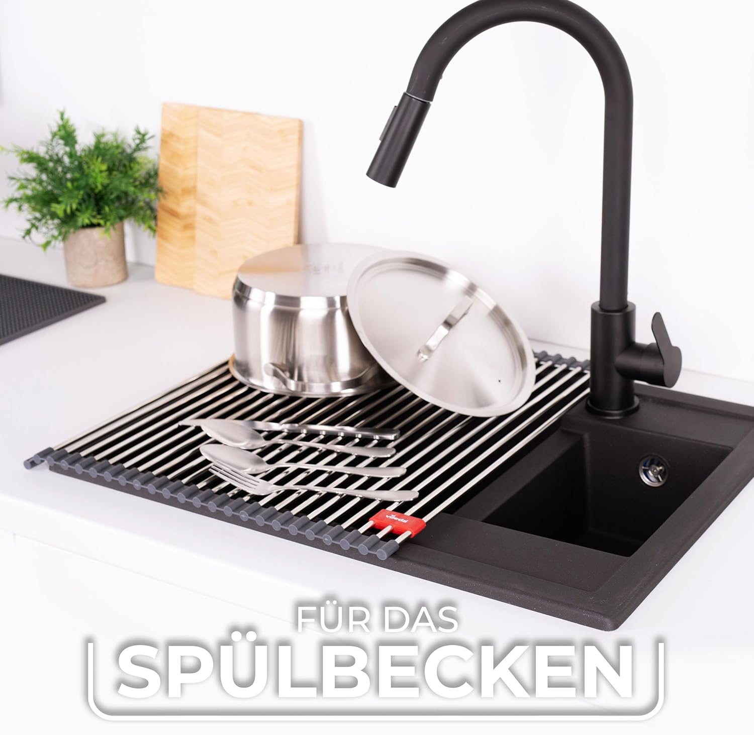 Vileda Abtropfgitter 45x40cm Edelstahl