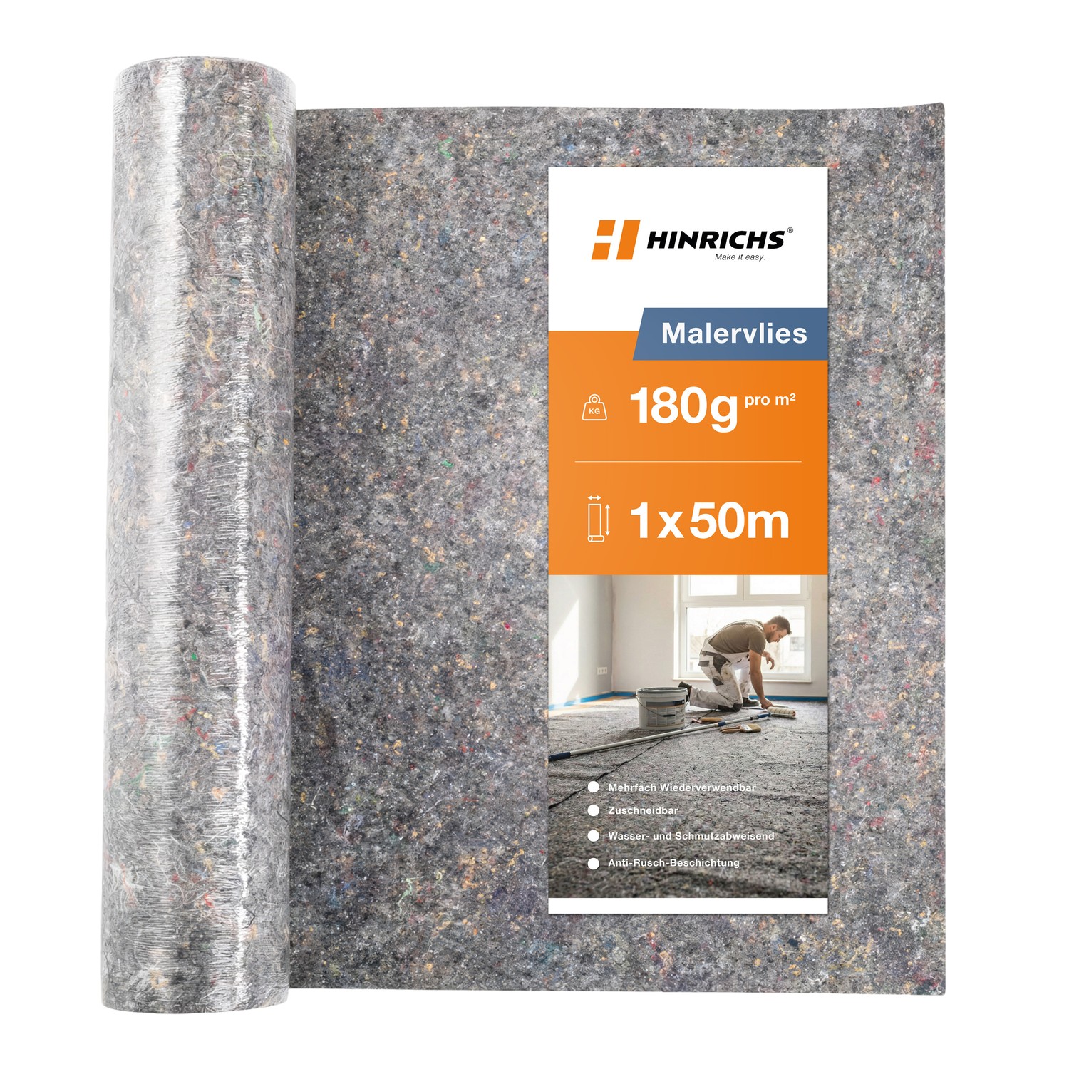 Malervlies 50 m² – 180 g/m² Premium Bodenschutz