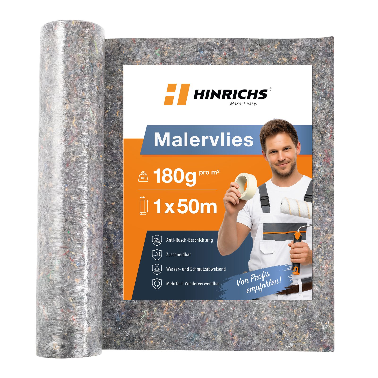 Malervlies 50 m² – 180 g/m² Premium Bodenschutz – Bild 2