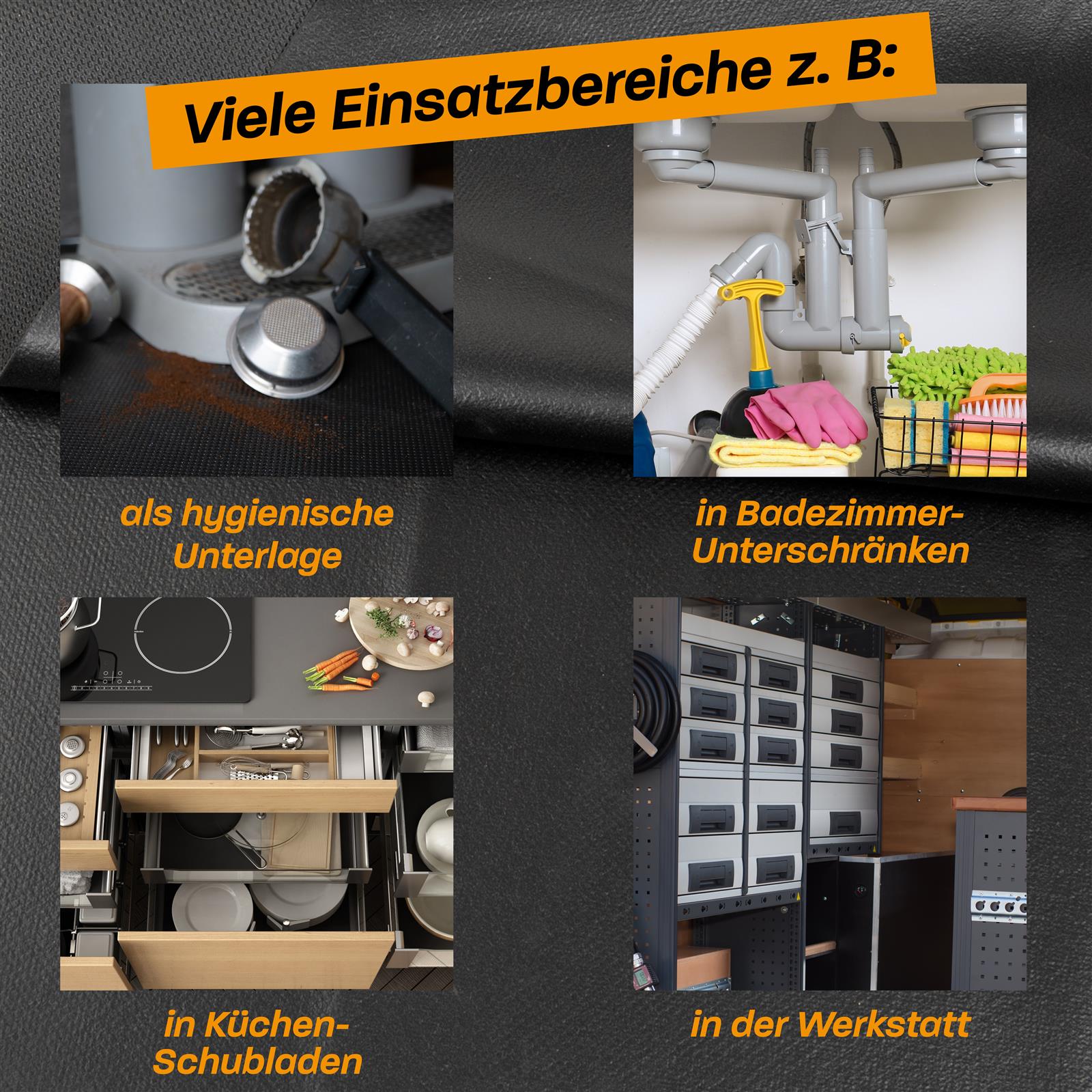 Schmutzfangmatte für das Auto – Rutschfeste Kofferraummatte für saubere Fahrzeugpflege Schmutzfangmatte im Kofferraum eines Autos, passgenau eingelegt, schützt den Innenraum vor Schmutz und Feuchtigkeit; matte Oberfläche mit Strukturmuster sichtbar.