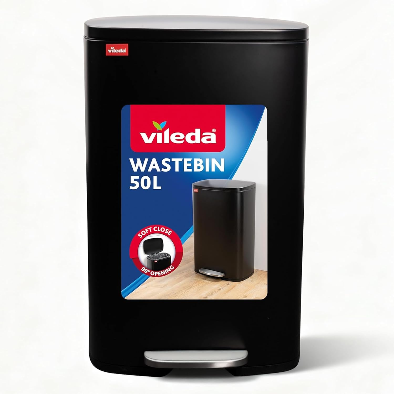 Vileda Mülleimer 50L Schwarz