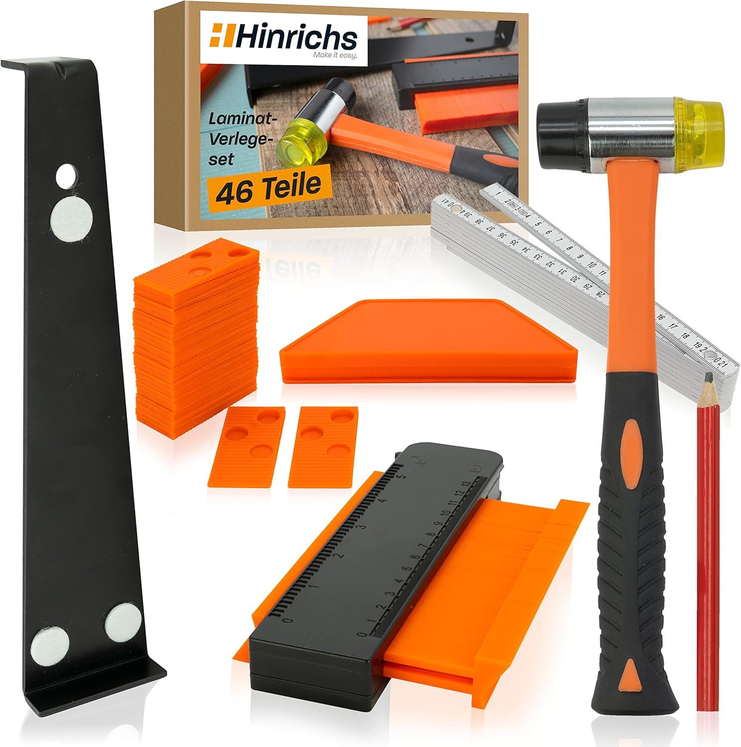 Laminat Verlegeset – 46-teiliges Komplettset