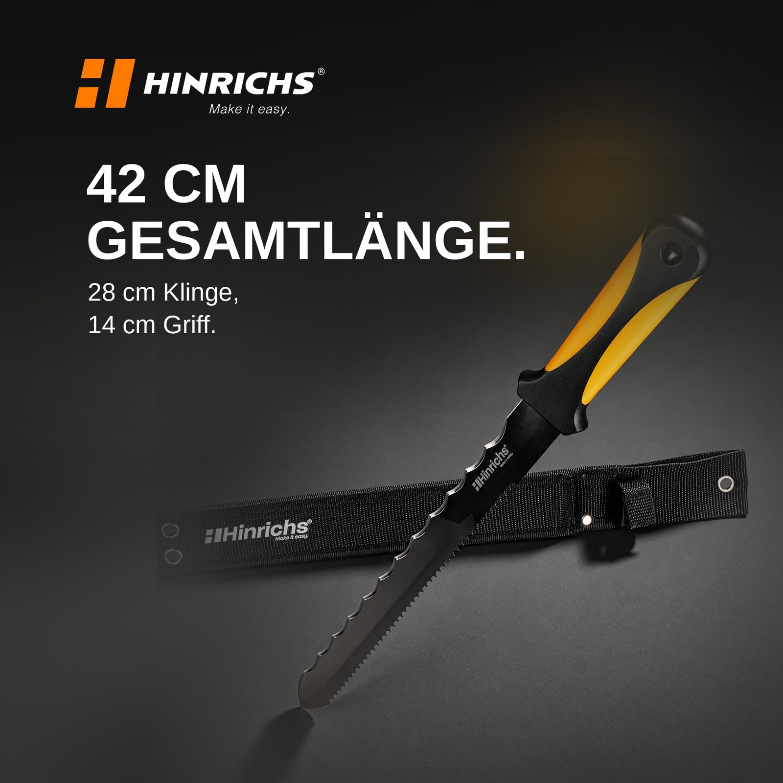 Dämmstoffmesser 420 mm – mit rostfreier 280 mm Klinge & Etui – Bild 2