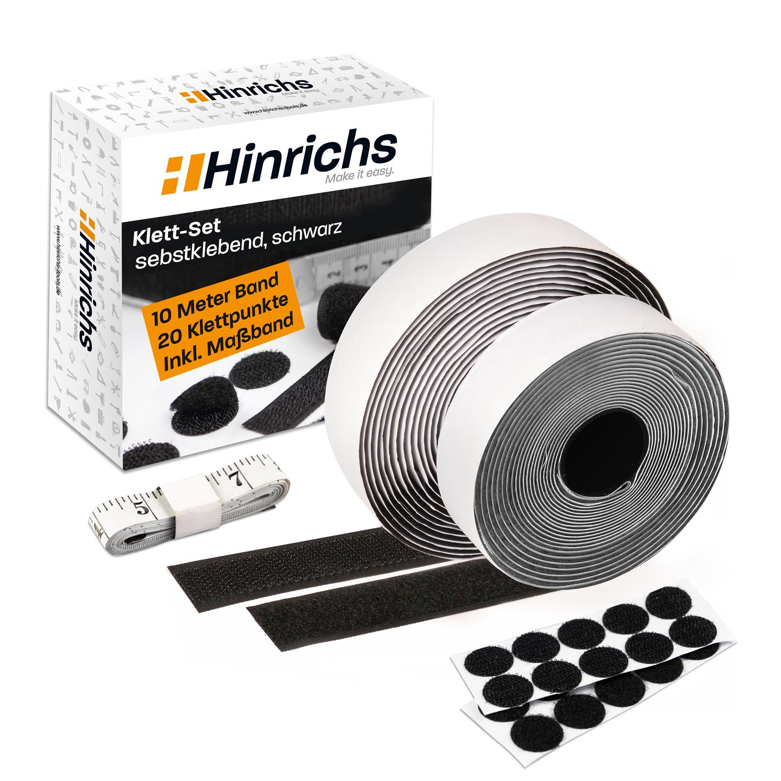 Selbstklebende Klettpunkte Set Schwarz – 2962 | Klettbefestigung für vielseitige Anwendungen Set aus schwarzen selbstklebenden Klettpunkten, sortiert auf weißem Hintergrund, jeweils in Haken- und Flauschvariante gegenüberliegend angeordnet.