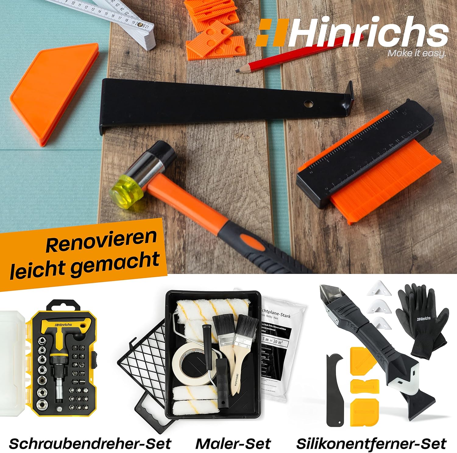 Laminat Verlegeset – 46-teiliges Komplettset