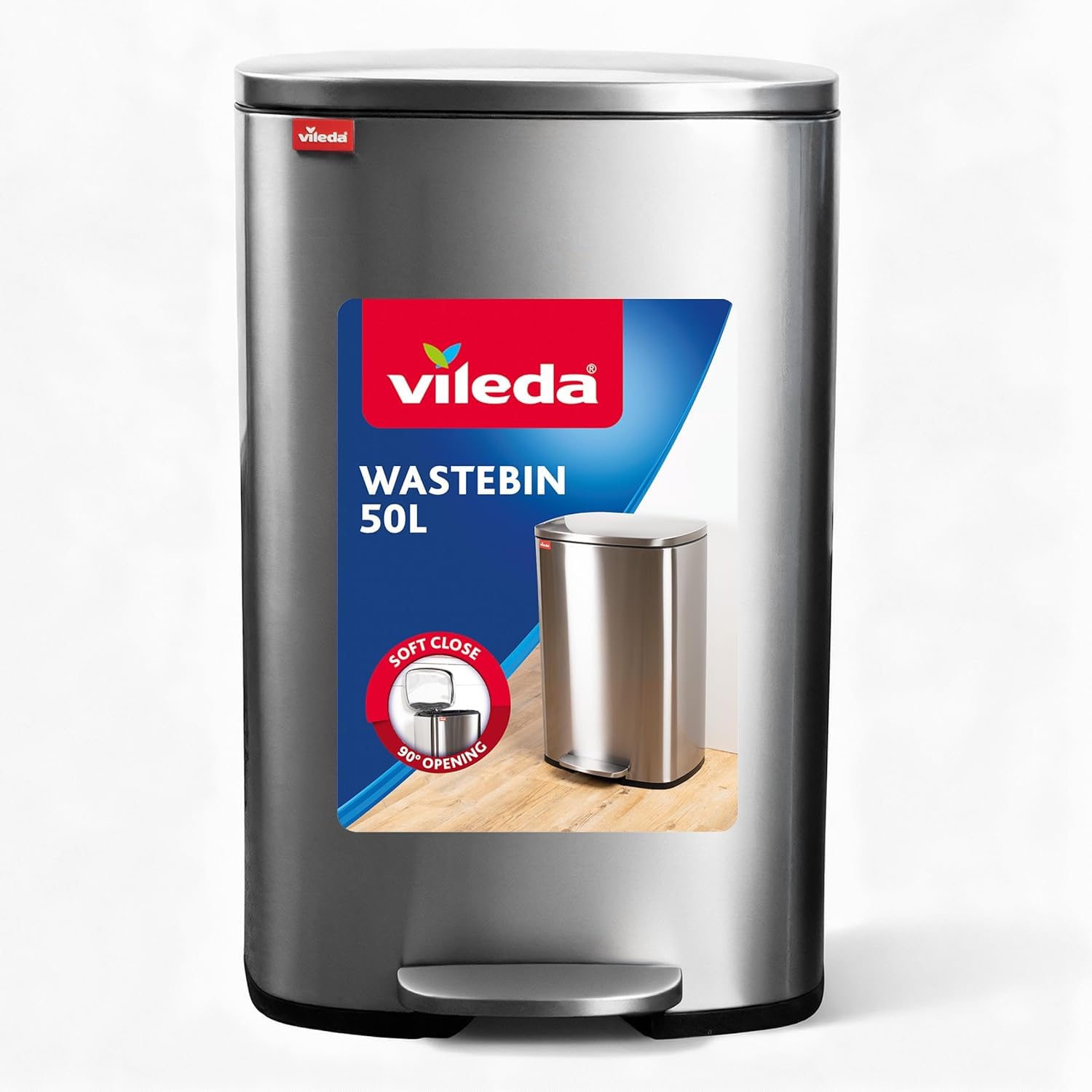 Vileda Mülleimer 50L Edelstahl