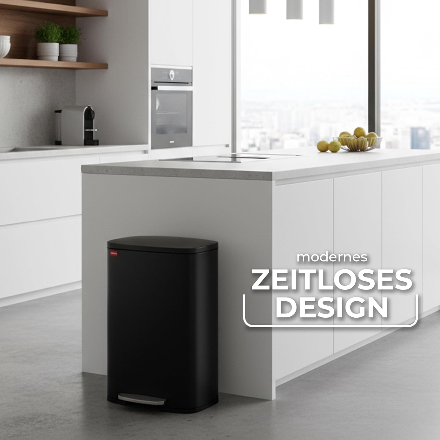 Vileda Mülleimer 50L Schwarz