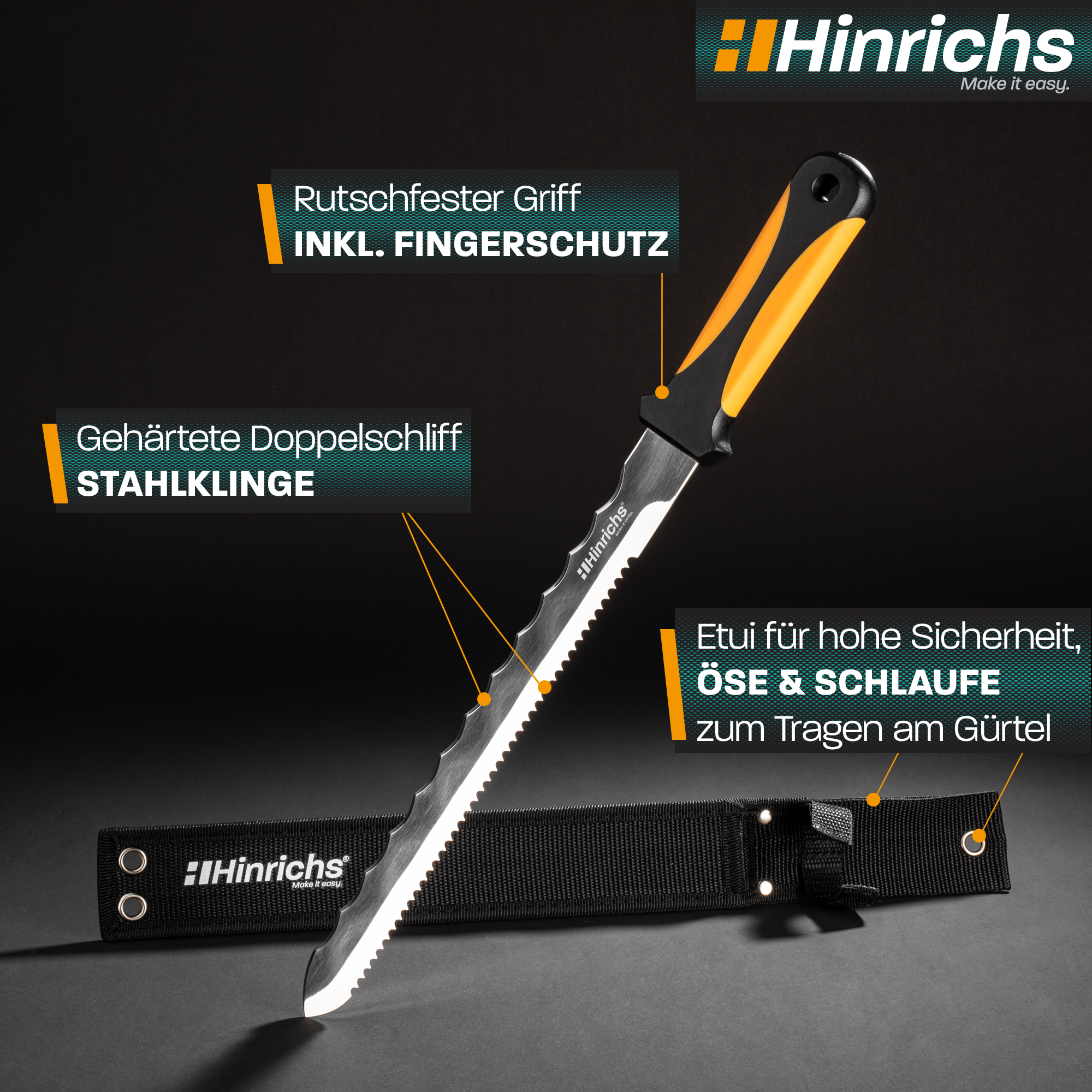 Akku-Rasentrimmer mit ergonomischem Griff und Schneidkopf auf grünem Rasen Schwarzer Universalschlüssel mit Metallkopf und gummiertem Griff, diagonal auf weißem Hintergrund platziert.