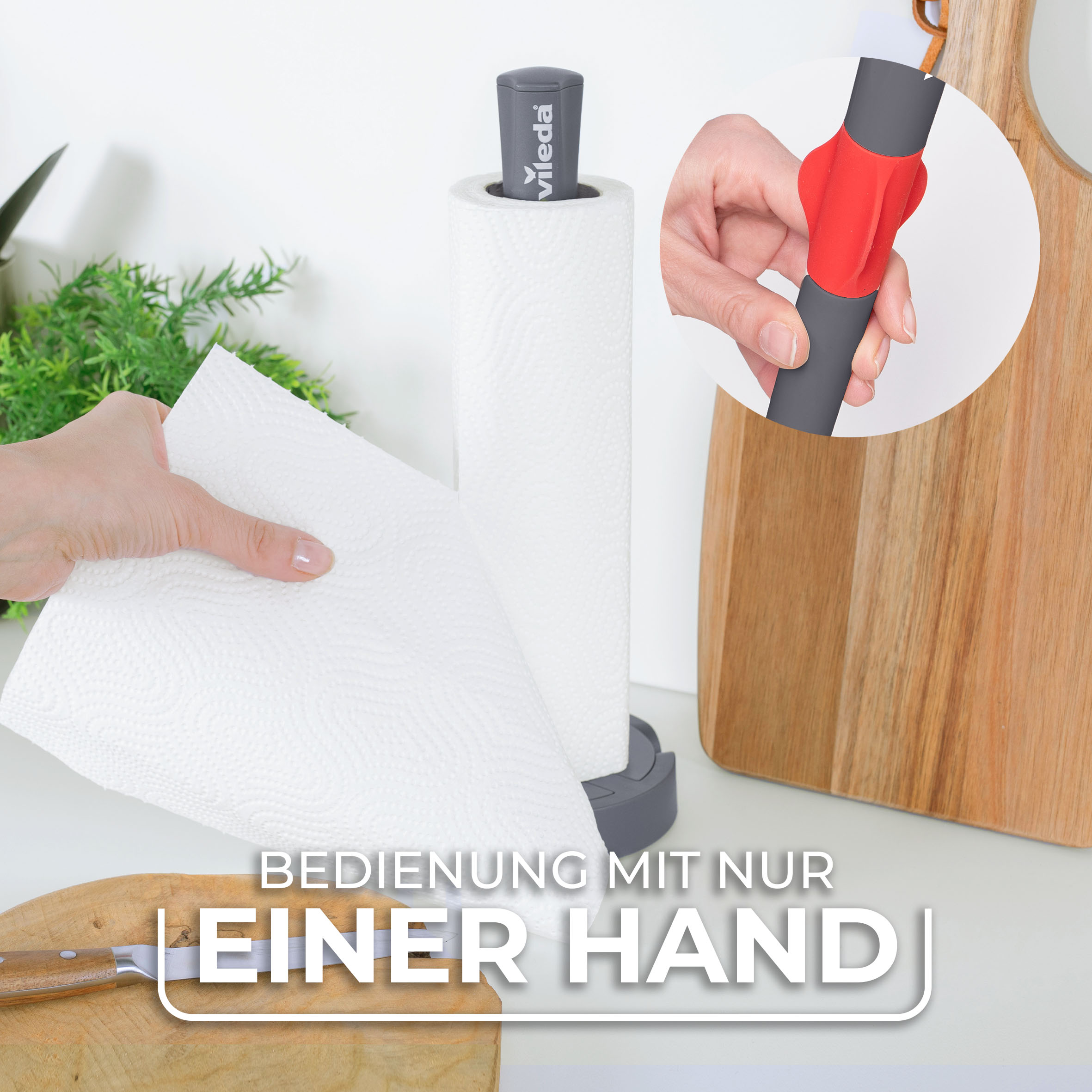 Vileda Küchenrollenhalter – stabil & flexibel mit Saugnapf